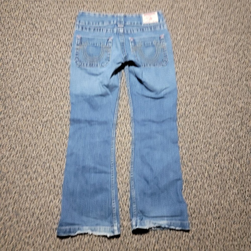 True Religion Horseshoe Pocket Sammy Jeans Size 27 Designer Denim Luxury Denim - Picture 12 of 16